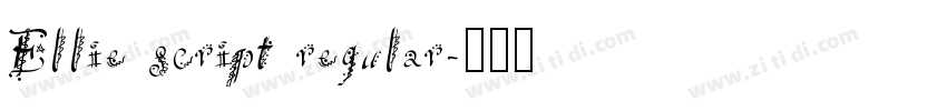 Ellie script regular字体转换